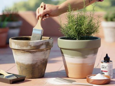 Brilliant DIY Idea: Turn Old Terracotta Pots Into “Ceramic” for Under €10