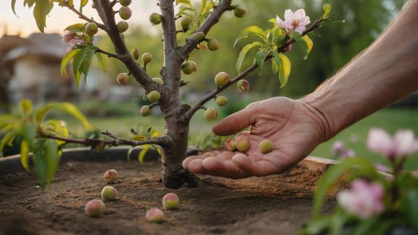Der entscheidende Handgriff für pralle Pfirsiche im April