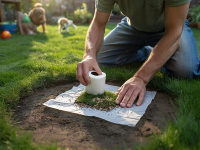 Der geniale Rasen-Trick mit Toilettenpapier: Kahle Stellen mühelos auffüllen