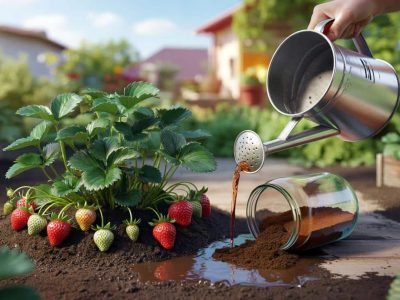 Dieser Küchenabfall lässt Ihre Erdbeeren im Frühjahr sichtbar größer wachsen