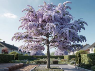 Dieser Turbo-Baum übertrifft sogar Bambus und blüht im Frühling wie ein lila Wolkenmeer