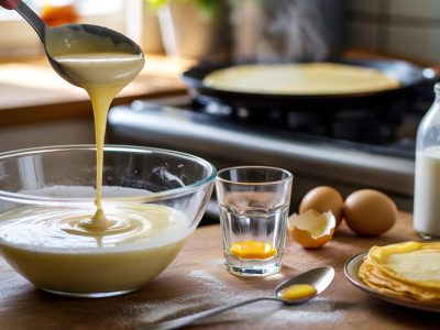 Geniale Crêpes-Regel: Perfekte Teigkonsistenz mit 1-2-2-2 und einem Glas