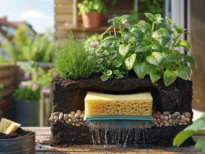 Genius Garden Trick: How an Old Sponge Protects Your Plants from Drought Stress