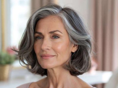 Graue Haare, frisches Gesicht: Diese Trend-Frisur macht optisch jünger