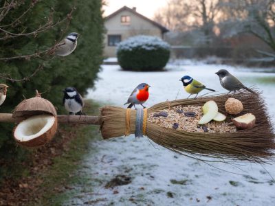 Mit diesem simplen Trick wird Ihr alter Besen zum Lebensretter für Vögel