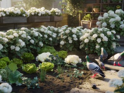 Mit dieser weißen Blüte halten Gärtner lästige Tauben fern