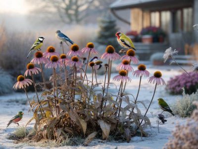 Pflanze einmal, genieße den Vogelbesuch jeden Winter: Diese Staude ist ein Magnet für Meisen und Co.
