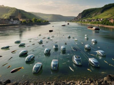 Rhein-Stromfische: Schwimmende Turbinen sollen ganze Ortschaft versorgen
