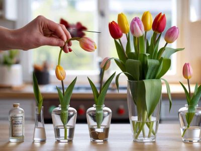 So können Sie schlaffe Tulpen wieder aufrechterhalten