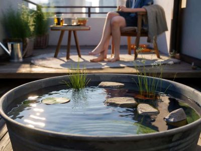 So legst du einen Mini-Teich auf deinem Balkon an