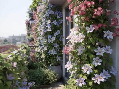 This Mini-Climbing Plant Turns Even Narrow Balconies into a Flower Curtain