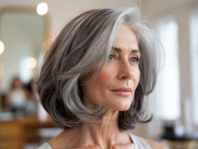 This One Bob Haircut Suddenly Makes Gray Hair Look Really Young