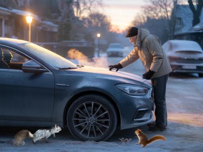 Warum Autofahrer im Winter immer häufiger auf die Motorhaube klopfen