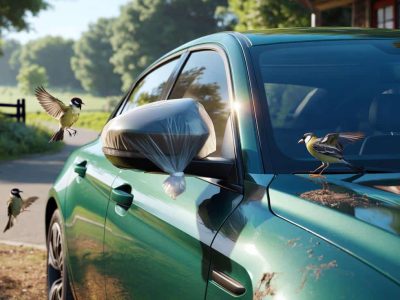 Warum immer mehr Autofahrer Plastiktüten über ihre Außenspiegel ziehen