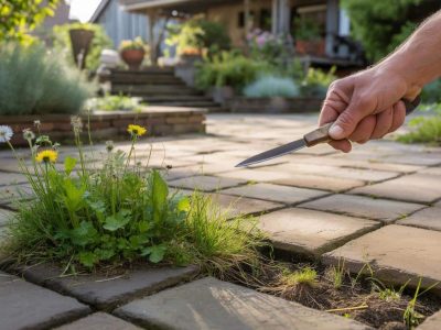 Warum Sie Unkraut zwischen Ihren Terrassenplatten noch eine Weile wachsen lassen sollten