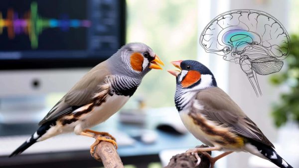 Zebrafinken respond lightning-fast when a familiar voice calls